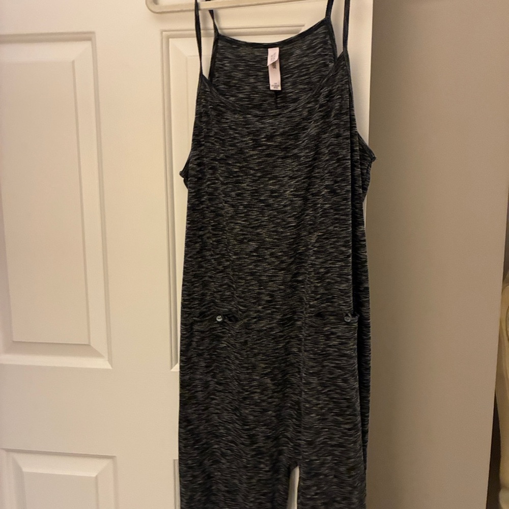 Victorias Secret Sleep Ribbed Long Sleeveless Pajama Romper Sz L EUC